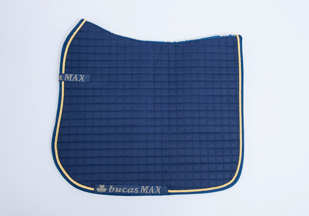 Bucas Max Saddle Pad Dressage – Navy / Gold