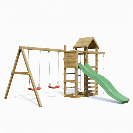Mixter Climbing Frame with Swing and Slide - Chestnut Mill