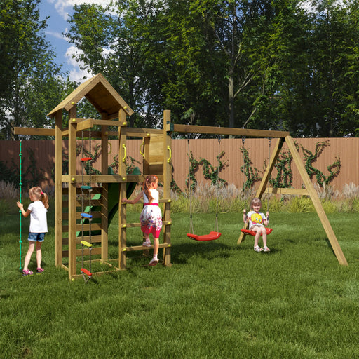 Mixter Climbing Frame with Swing and Slide - Chestnut Mill