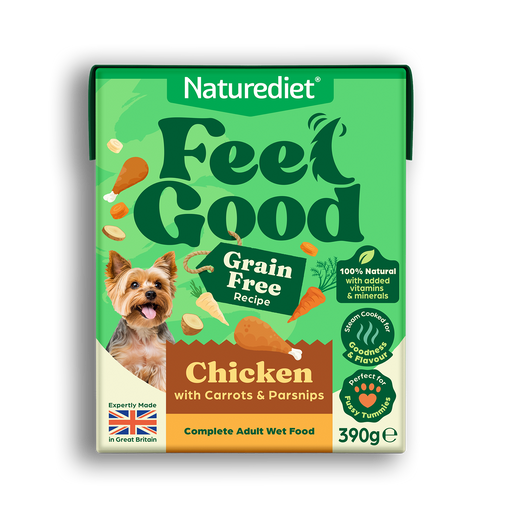 Naturediet Feel Good Grain-Free Chicken Wet Dog Food – 12 x 390g