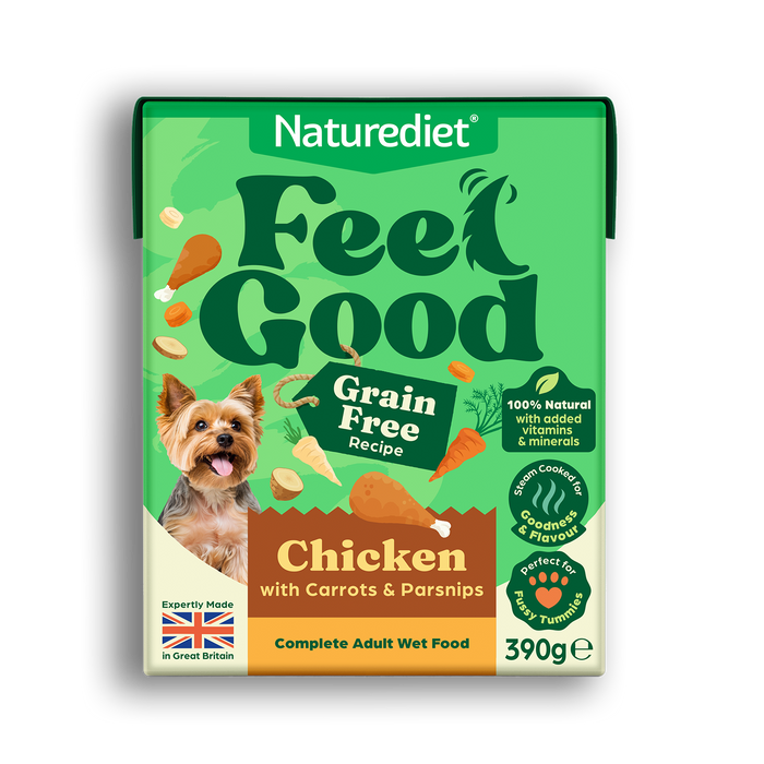 Naturediet Feel Good Grain-Free Chicken Wet Dog Food – 12 x 390g