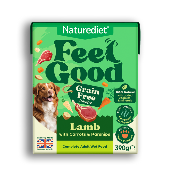 Naturediet Feel Good Grain-Free Lamb Wet Dog Food – 12 x 390g