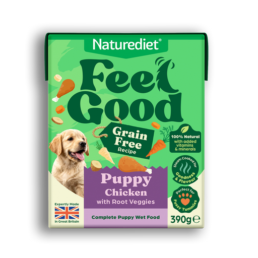 Naturediet Feel Good Grain-Free Puppy Chicken Wet Dog Food – 12 x 390g