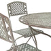 OAK LEAF 5 Piece - Garden Table & Chair Set - SAGE BROWN Ascalon