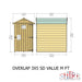 Overlap 3'x5' Single Door Value Garden Shed - Chestnut Mill