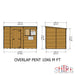 Overlap Single Door Pent 10'x6' Garden Shed - Chestnut Mill