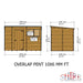 Overlap Single Door Pent 10'x6' Garden Shed - Chestnut Mill