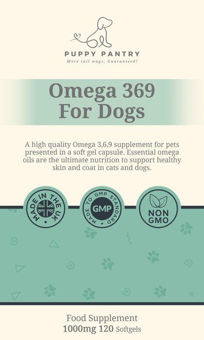 Omega 3-6-9 Softgels (120 Pack)
Supports brain function, skin health & a shiny coat
