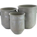 PLANTER CURVED BASE - SET OF 3 - GREEN Galvanised Ascalon