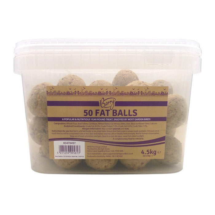 Berry Fat Balls Without Nets – Tub of 50 – product image