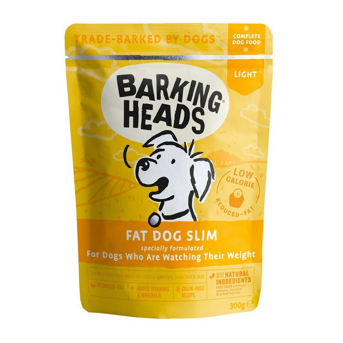 Barking Heads Fat Dog Slim Wet Dog Food Pouches – 10 x 300g