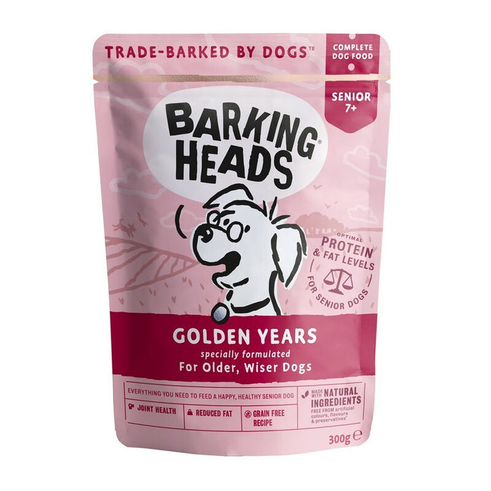Barking Heads Golden Years Grain-Free Wet Dog Food Pouches – 10 x 300g