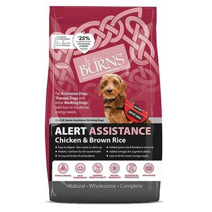 Burns Alert Assistance Chicken & Brown Rice Dry Dog Food – 12kg