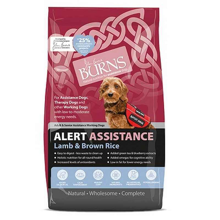 Burns Alert Assistance Lamb & Brown Rice Dry Dog Food – 12kg