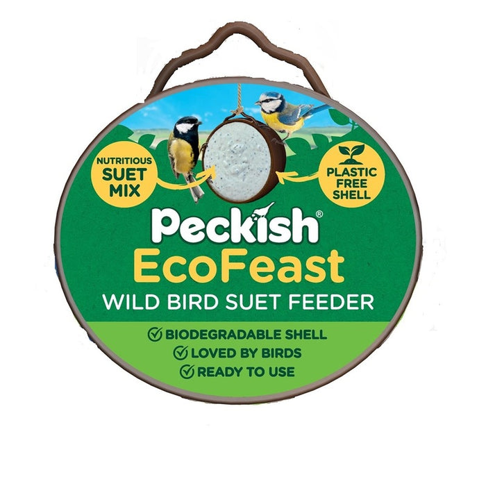 Peckish Extra Goodness EcoFeast Suet Feeders Compostable Wild Bird Treats Pack of 12