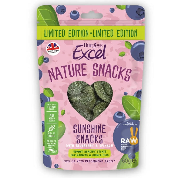 Burgess Excel Nature Snacks Sunshine – 8 x 60g