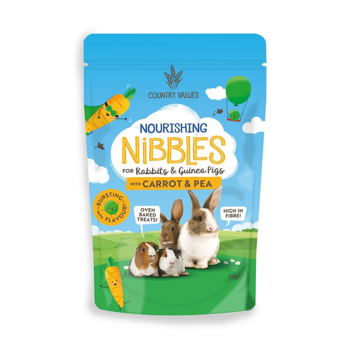 Country Value Nibbles Carrot & Pea – 8 x 60g