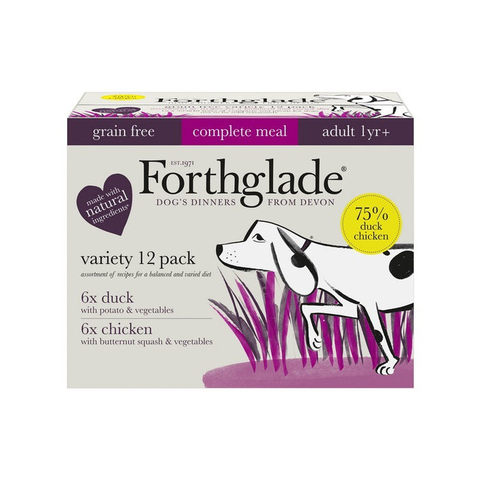 Forthglade Complete Grain-Free Chicken & Duck Wet Dog Food – 12 x 395g