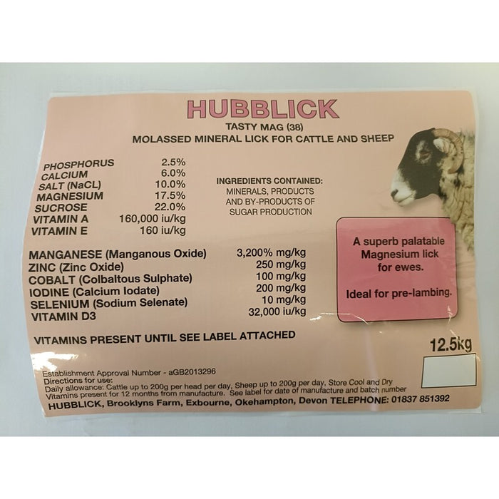 Hubblick Tasty Mag Magnesium Mineral Lick 12.5kg