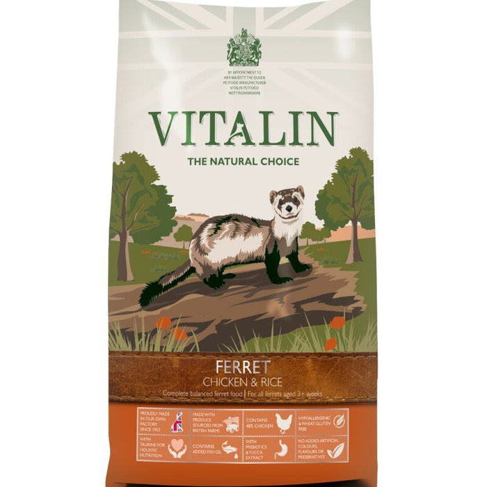 Vitalin British Chicken & Rice Ferret Food – 12kg