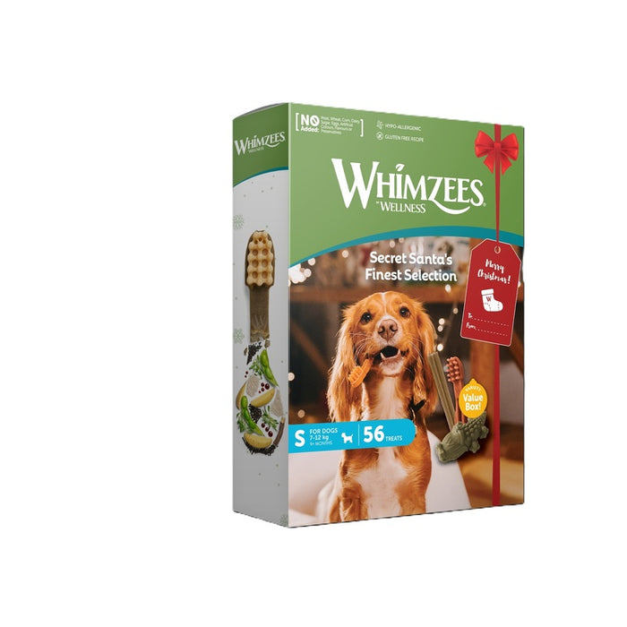 Whimzees Christmas Variety Value Box Small 56 pieces