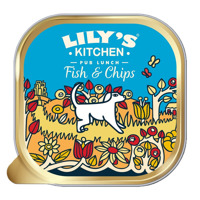 Lily's Kitchen Fish & Chips Wet Dog Food – 10 x 150g