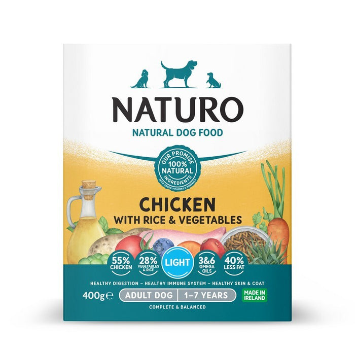 Naturo Adult Light Chicken with Rice & Vegetables Wet Dog Food – 7 x 400g