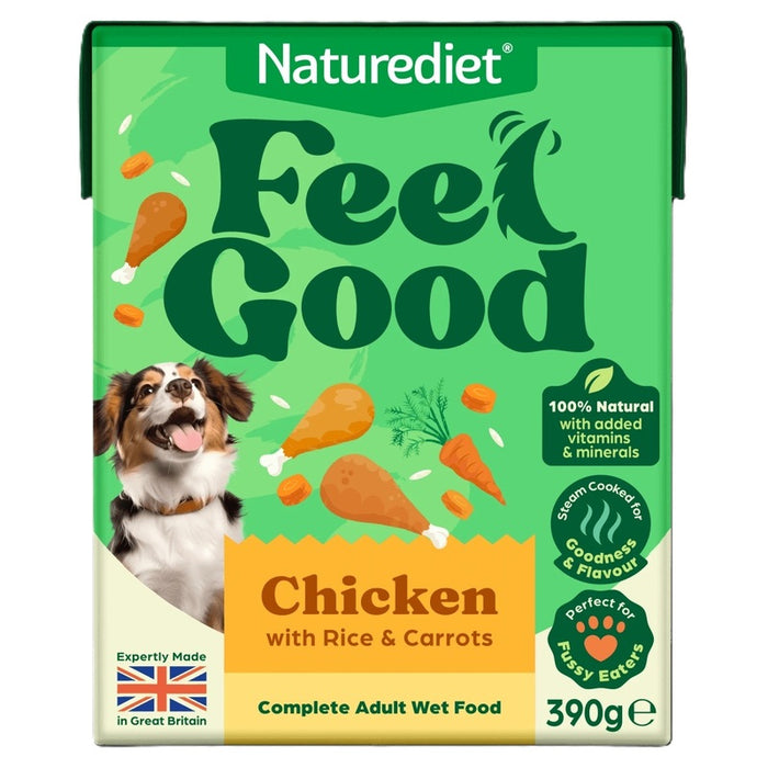 Naturediet Feel Good Chicken Wet Dog Food – 12 x 390g