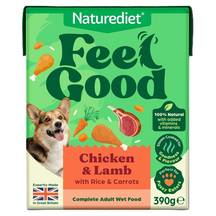 Naturediet Feel Good Chicken & Lamb Wet Dog Food – 12 x 390g