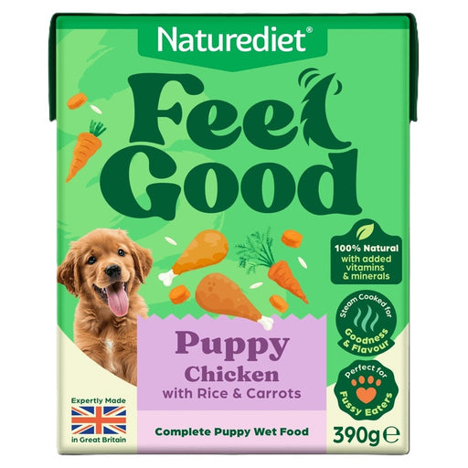 Naturediet Feel Good Puppy Chicken Wet Dog Food – 12 x 390g