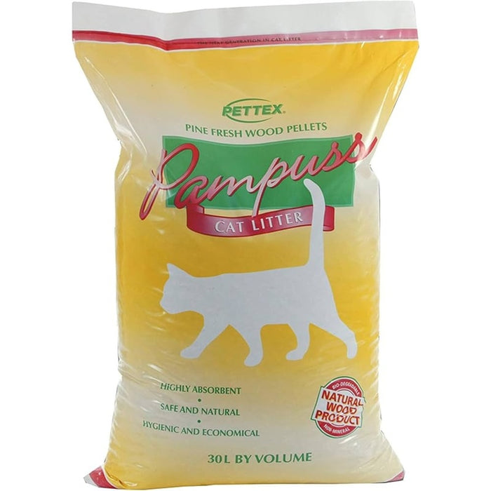 Pettex Pampuss Wood Pellet Cat Litter 30L