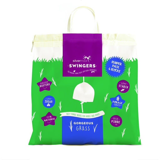 Silvermoor Swingers – Hanging Grass Treat & Boredom Breaker – 4 × 1kg