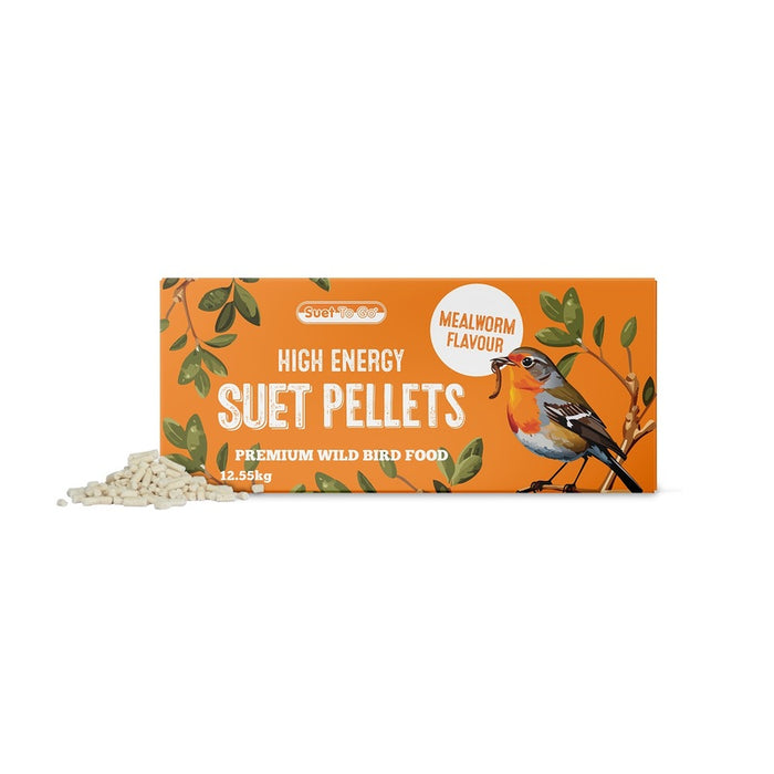 Suet To Go Mealworm Suet Pellets High-Energy Wild Bird Food 12.55kg