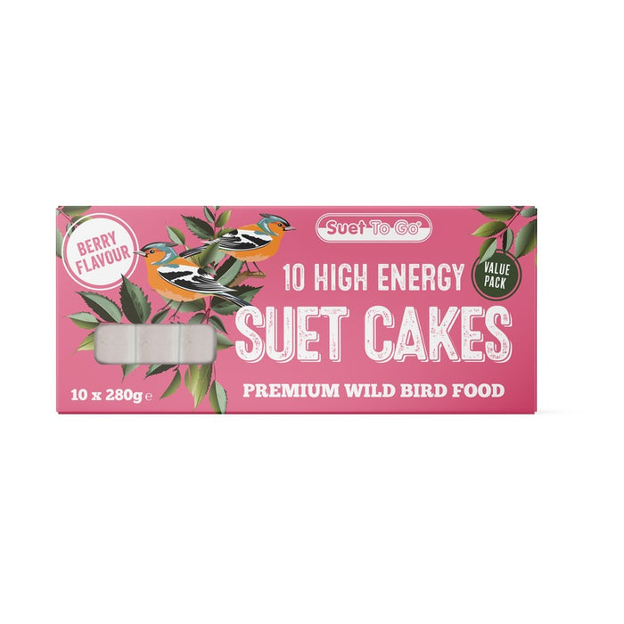 Suet To Go Berry Suet Cakes High-Energy Wild Bird Food 10 x 280g