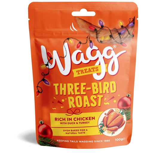 Wagg Christmas Three Bird Roast Treats – 7 x 100g