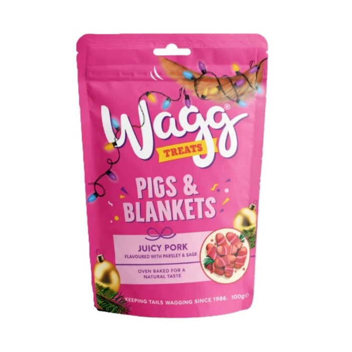 Wagg Christmas Pigs in Blankets Dog Treats – 7 x 100g
