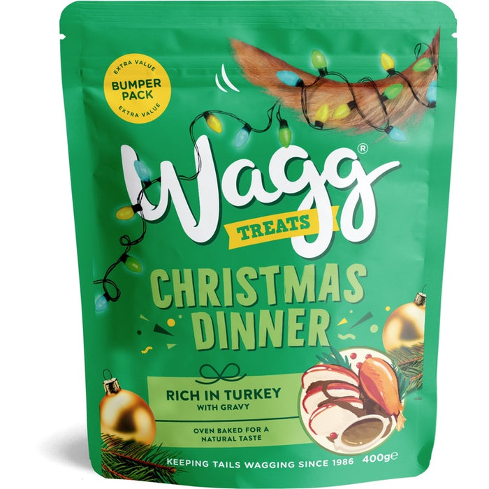 Wagg Christmas Dinner Dog Treats – 5 x 400g