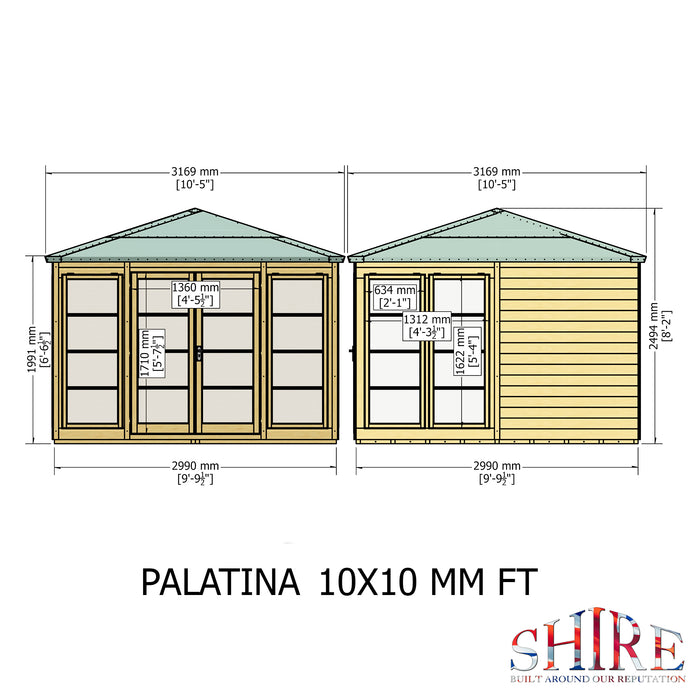 Palatina Summerhouse Shiplap - 10' x 10'
