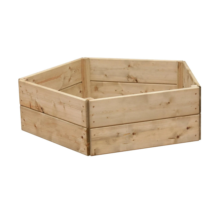 Pentagonal Raised Bed 30 cm High, 60cm each side - Chestnut Mill