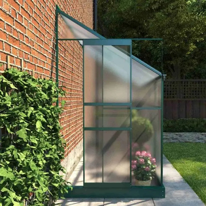 Polycarbonate Lean-To Greenhouse 4' x 6' - Chestnut Mill