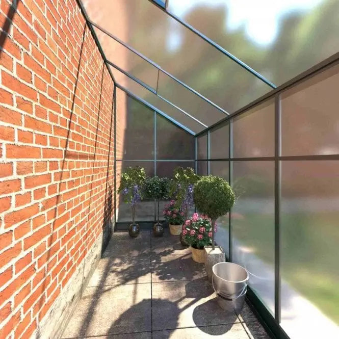 Polycarbonate Lean-To Greenhouse 4' x 8' - Chestnut Mill