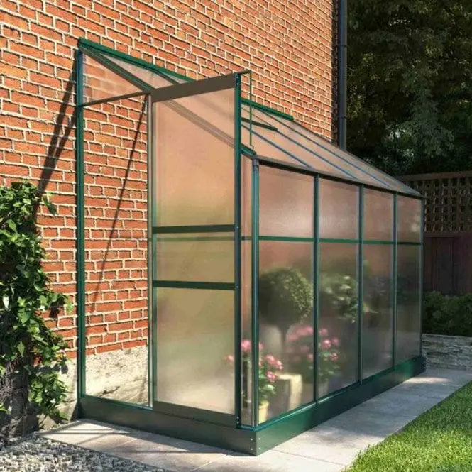 Polycarbonate Lean-To Greenhouse 4' x 8' - Chestnut Mill
