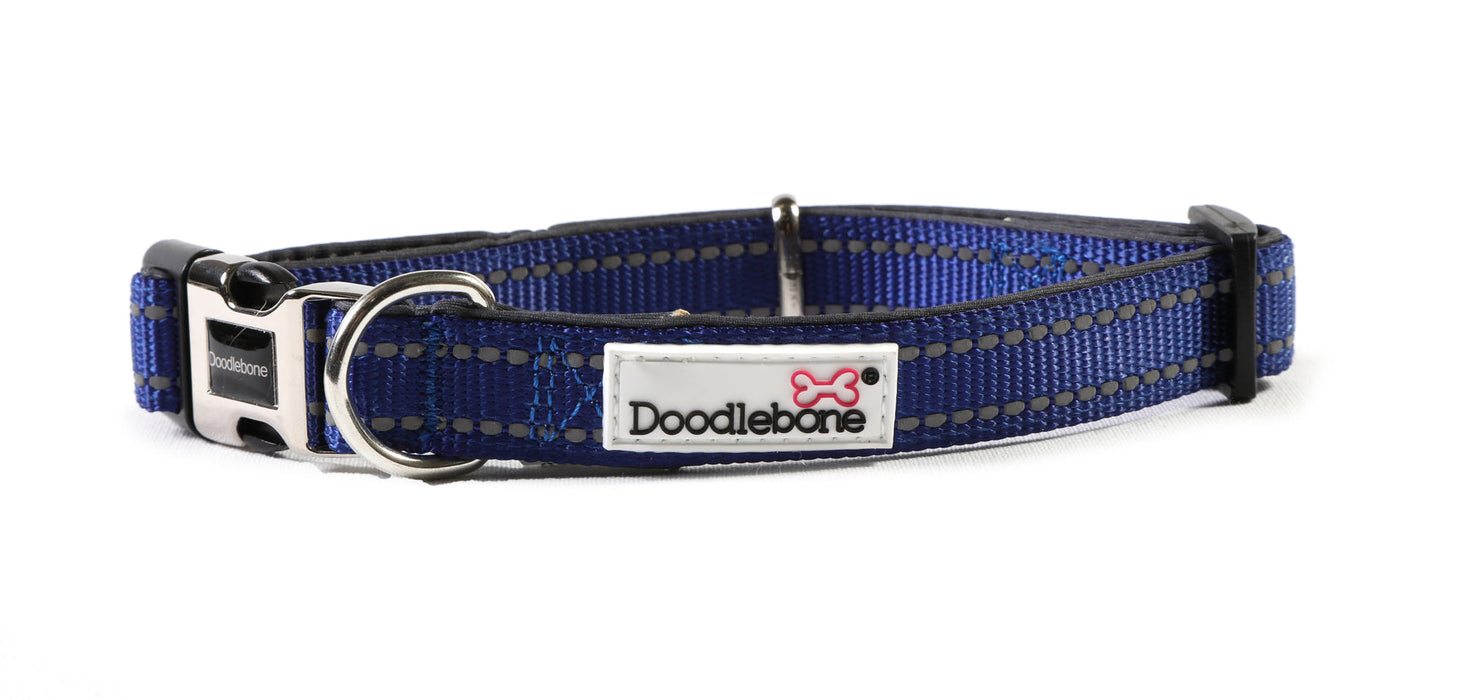 Doodlebone Padded Dog Collar  - Various Colours & Sizes