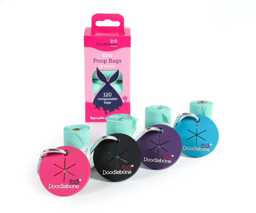 Doodlebone Pick N Clip Dog Poo Bag Holder - Various Colours