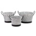 RIBBED PLANTER - SET OF 3 - ANTIQUE Galvanised Ascalon
