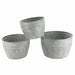 ROUND PLANTER - SET OF 3 - ANTIQUE Galvanised Ascalon