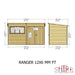 Ranger 12'x6' Double Door Shiplap Shed - Chestnut Mill