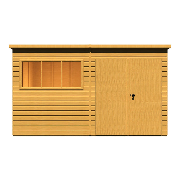 Ranger 12'x8' Double Door Shiplap Shed - Chestnut Mill