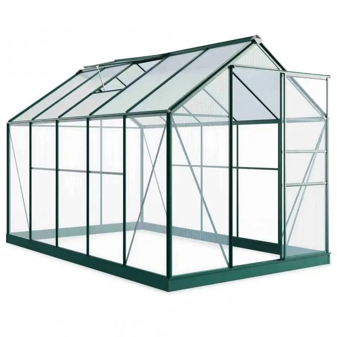 Rosette Hobby Aluminium Polycarbonate Greenhouse - 6' x 10' - Chestnut Mill