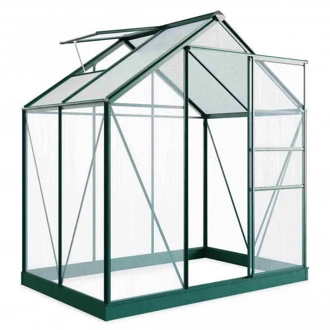 Rosette Hobby Aluminium Polycarbonate Greenhouse - 6' x 4' - Chestnut Mill